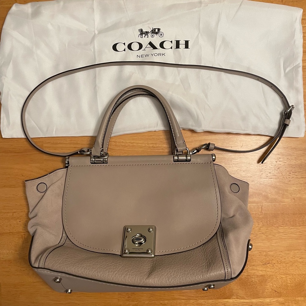 Coach Triple Material Light Mauve Handbag